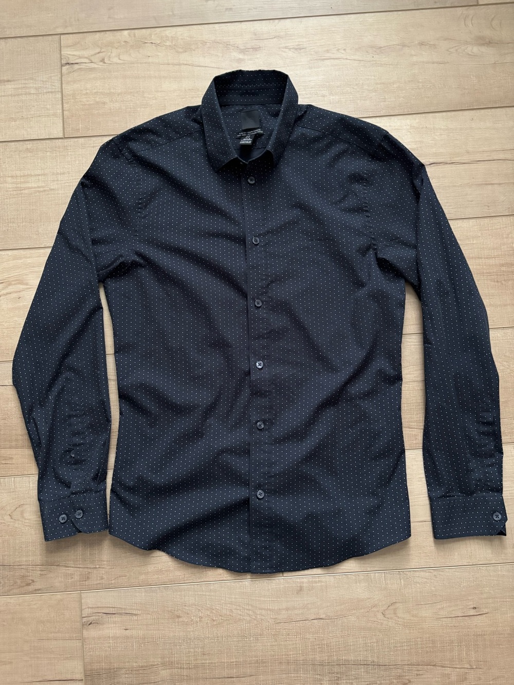 H&M Slim Fit Polka Dot Dress Shirt